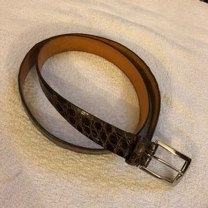 Martin Dingman Brown Genuine Crocodile Belt 36